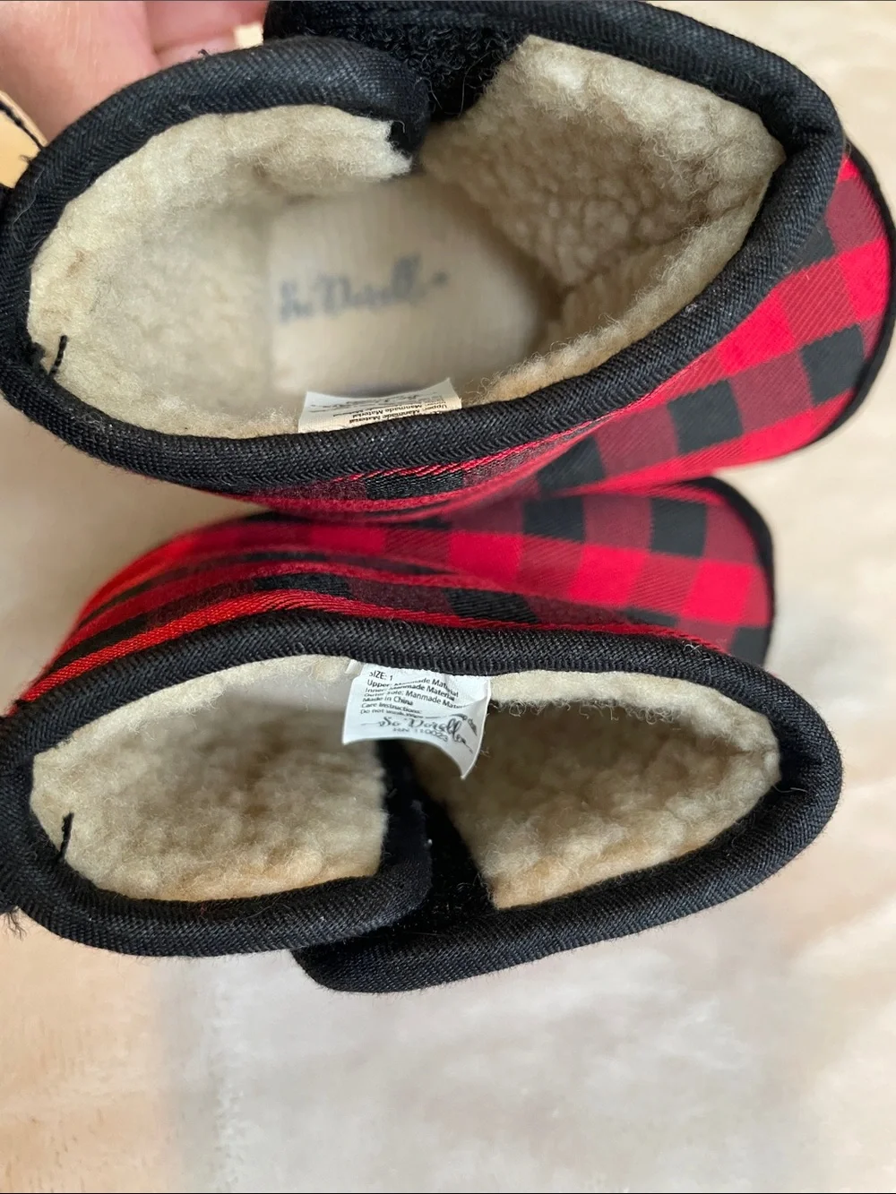 Buffalo Plaid Baby Booties